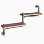 Hanah Home Estantería de tubería Boruraf012 Negro y nogal